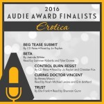 Audie award Finalist announcement for Erotica with Curing Doctor Vincent by Renea Mason